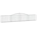 Miniatyrbillede 3 af 6: buede gabionkurve 7 stk. 400x30x60/80 cm galvaniseret jern
