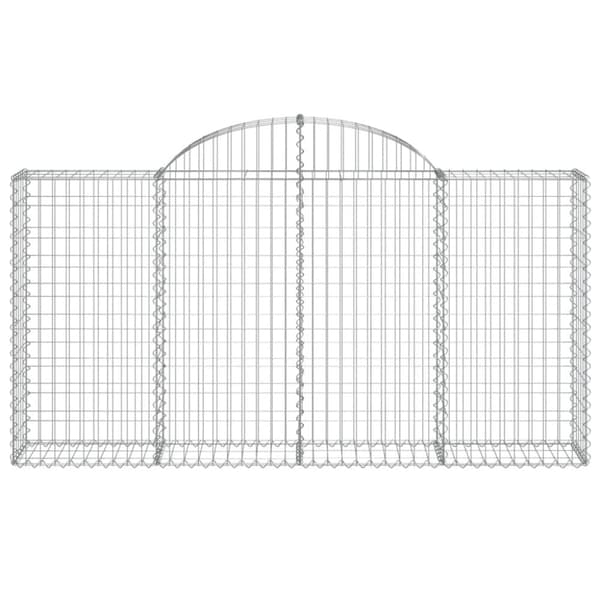 buede gabionkurve 15 stk. 200x30x100/120 cm galvaniseret jern