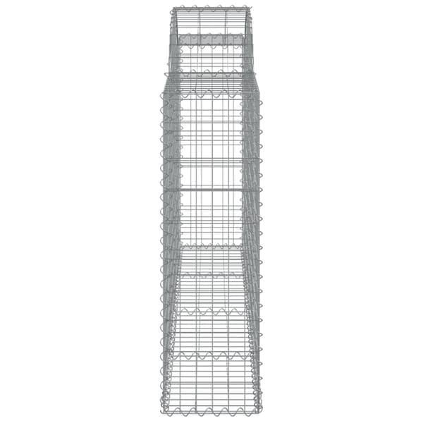 buede gabionkurve 15 stk. 200x30x100/120 cm galvaniseret jern