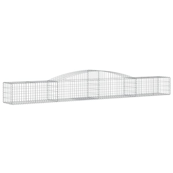 Kaarevat kivikorit 6 kpl 400x50x40/60 cm galvanoitu rauta