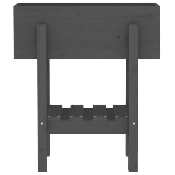 plantekasse 62x30x69 cm massivt fyrretræ grå