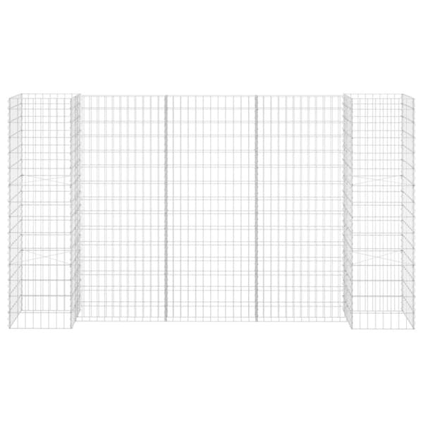 H-formet gabion-plantekasse 260x40x150 cm stål