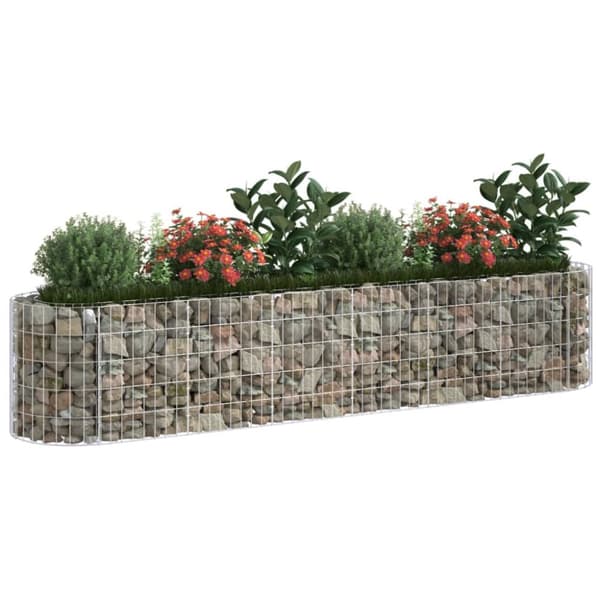 gabion-højbed 260x50x50 cm galvaniseret jern