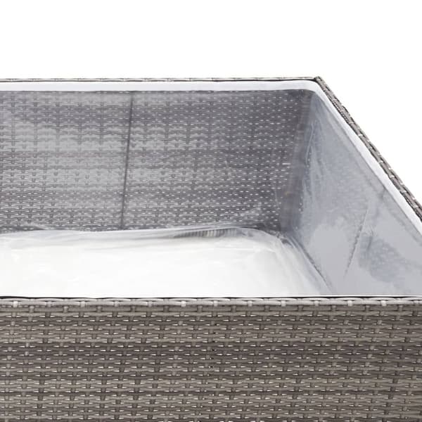 plantekasse 157x80x40 cm polyrattan grå
