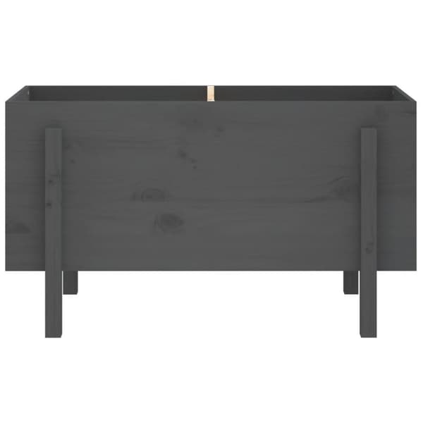 Korotettu kukkalaatikko harmaa 101x50x57 cm täysi mänty
