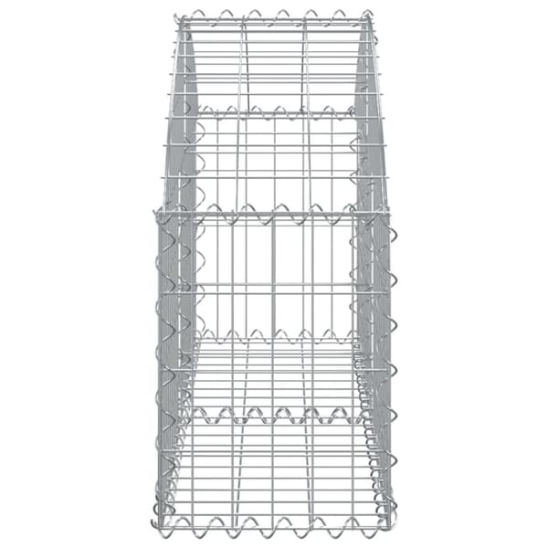 buet gabionkurv 100x30x40/60 cm galvaniseret jern