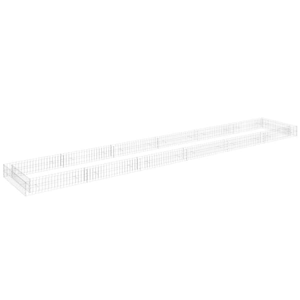 gabion-højbed 600x100x20 cm galvaniseret stål