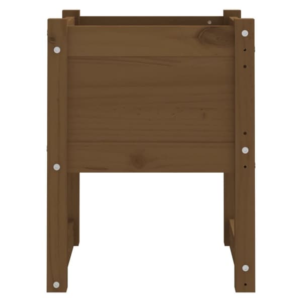 plantekasser 2 stk. 40x40x52,5 cm massivt fyrretræ gyldenbrun
