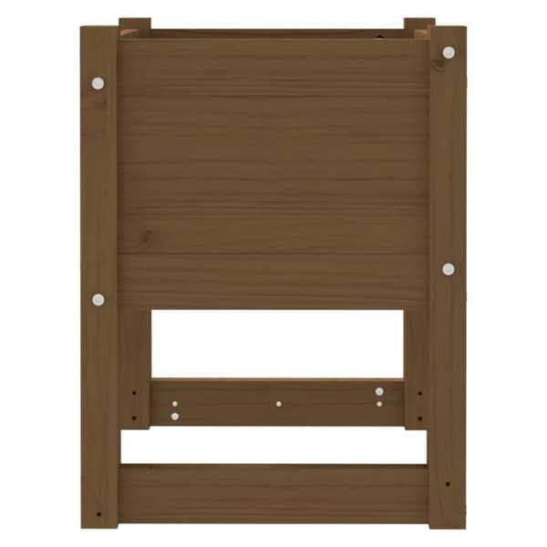 plantekasser 2 stk. 40x40x52,5 cm massivt fyrretræ gyldenbrun