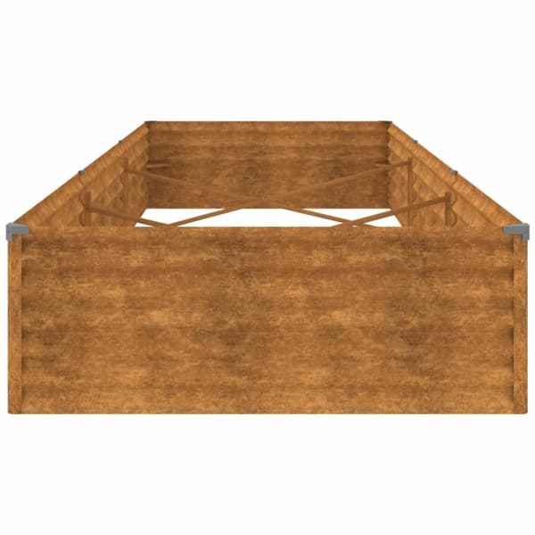 Korotettu kukkalaatikko 291x100x36 cm Corten teräs
