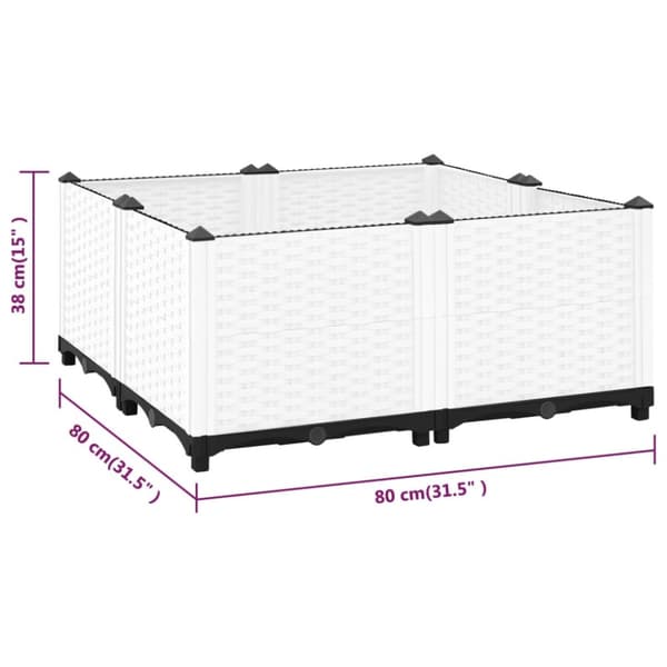 højbed 80x80x38 cm polypropylen