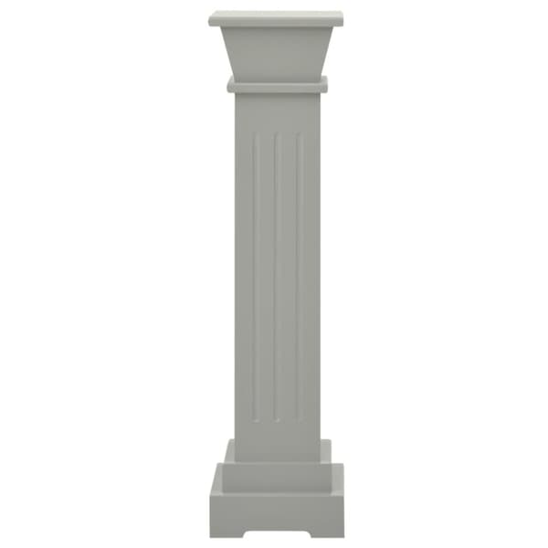 Klassisk blompelare grå 17x17x66 cm MDF