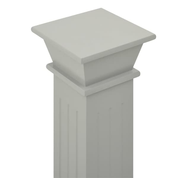 Klassisk blompelare grå 17x17x66 cm MDF