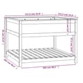 Miniatyrbillede 8 af 8: plantekasse med hylde 111,5x111,5x81 cm massivt fyrretræ