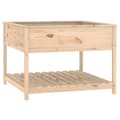 Miniatyrbillede 2 af 8: plantekasse med hylde 111,5x111,5x81 cm massivt fyrretræ