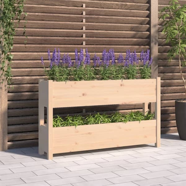 plantekasse 112x25x66 cm massivt fyrretræ