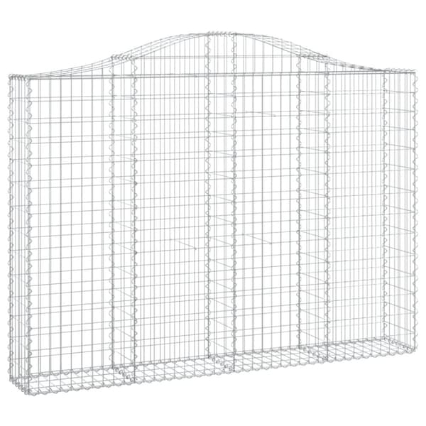buede gabionkurve 7 stk. 200x30x140/160 cm galvaniseret jern