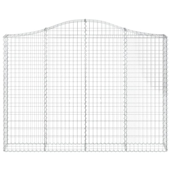 buede gabionkurve 7 stk. 200x30x140/160 cm galvaniseret jern