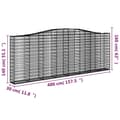 Miniatyrbillede 6 af 6: buede gabionkurve 6 stk. 400x30x140/160 cm galvaniseret jern