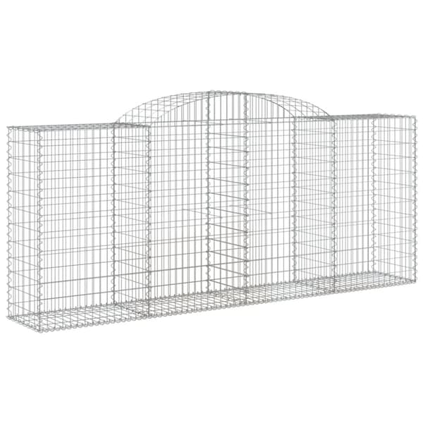 buede gabionkurve 7 stk. 300x50x120/140 cm galvaniseret jern