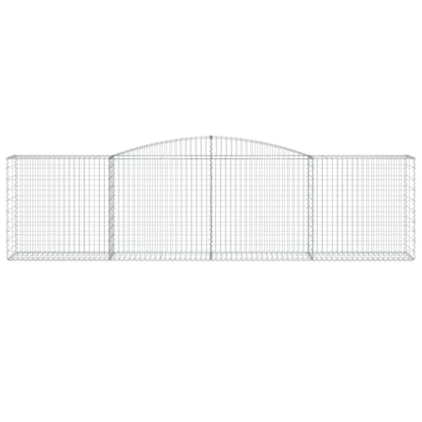 Gabioner bågformade 15 st 400x50x100/120 cm galvaniserat järn