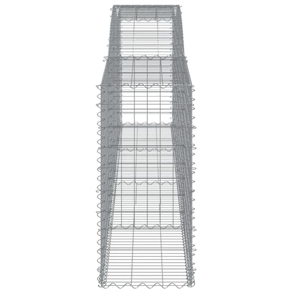 Gabioner bågformade 15 st 400x50x100/120 cm galvaniserat järn