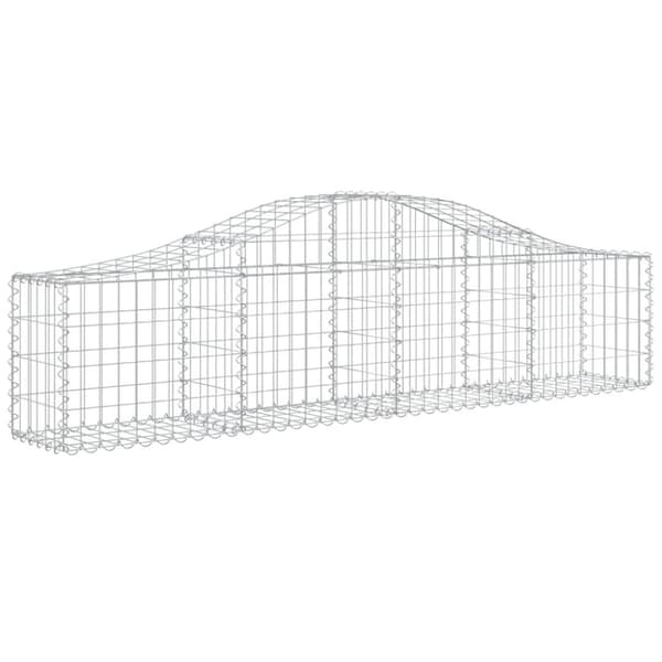 buede gabionkurve 2 stk. 200x30x40/60 cm galvaniseret jern