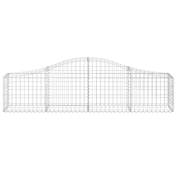 buede gabionkurve 2 stk. 200x30x40/60 cm galvaniseret jern