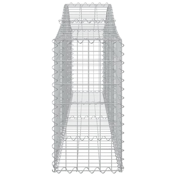 buede gabionkurve 4 stk. 200x30x60/80 cm galvaniseret jern