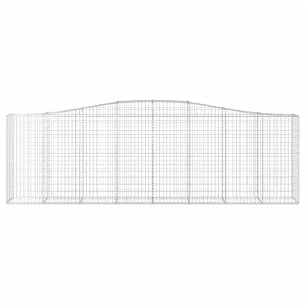Kaarevat kivikorit 5 kpl 400x50x120/140 cm galvanoitu rauta