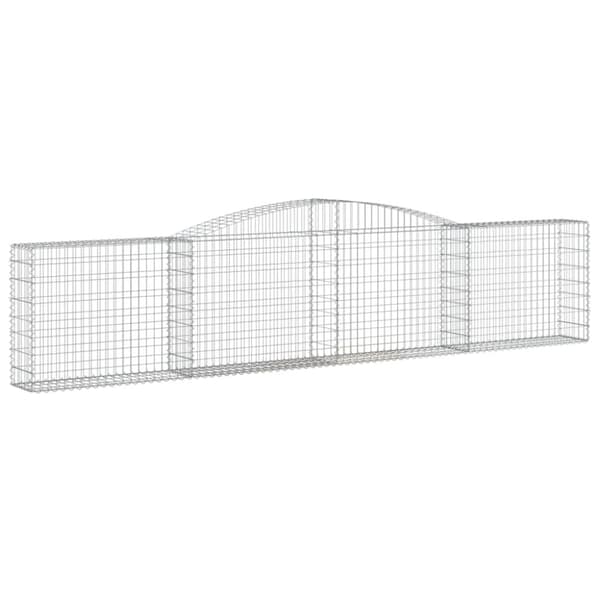 Kaarevat kivikorit 4 kpl 400x30x80/100 cm galvanoitu rauta