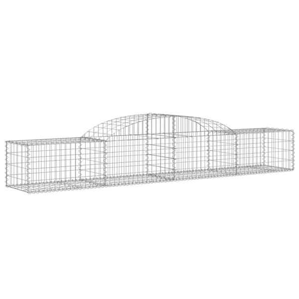 buede gabionkurve 4 stk. 300x50x40/60 cm galvaniseret jern