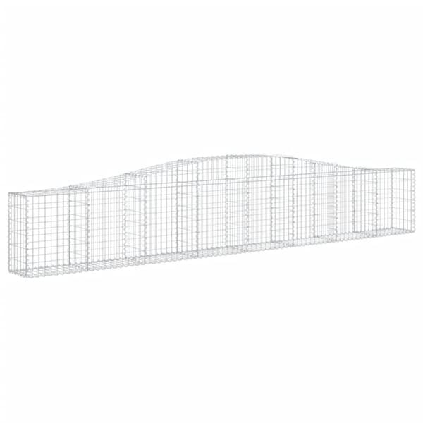 buede gabionkurve 4 stk. 400x30x60/80 cm galvaniseret jern