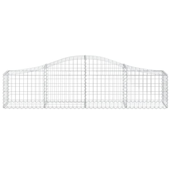buede gabionkurve 6 stk. 200x30x40/60 cm galvaniseret jern