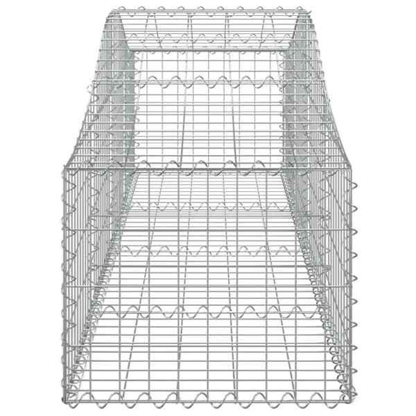 Kaarevat kivikorit 10 kpl 200x50x40/60 cm galvanoitu rauta