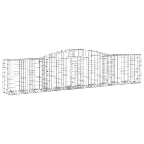 Kaarevat kivikorit 9 kpl 400x50x80/100 cm galvanoitu rauta
