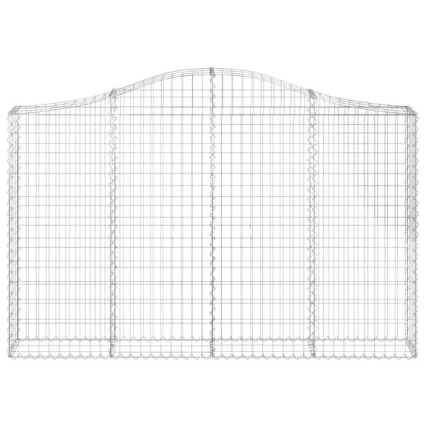 buede gabionkurve 7 stk. 200x30x120/140 cm galvaniseret jern