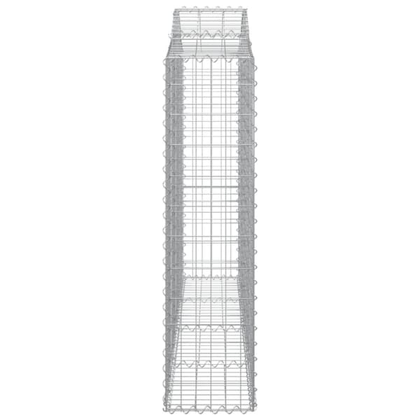 buede gabionkurve 7 stk. 200x30x120/140 cm galvaniseret jern