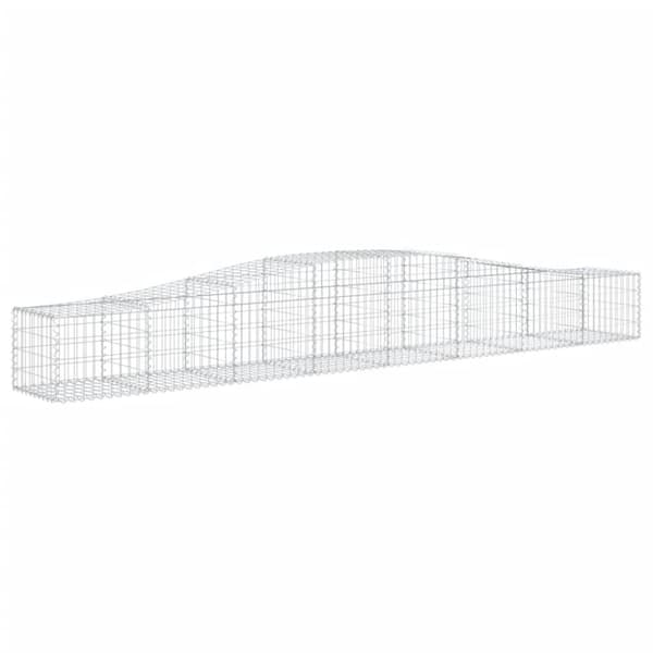 buede gabionkurve 9 stk. 400x50x40/60 cm galvaniseret jern