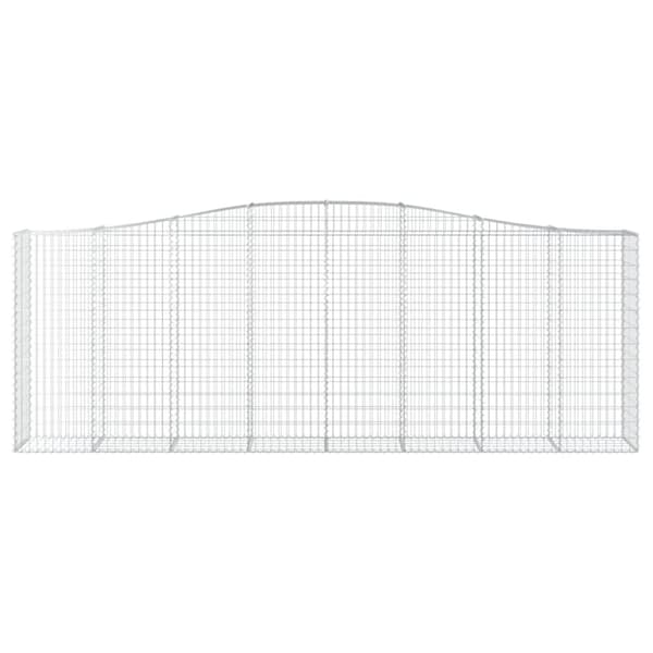 Kaarevat kivikorit 7 kpl 400x50x140/160 cm galvanoitu rauta