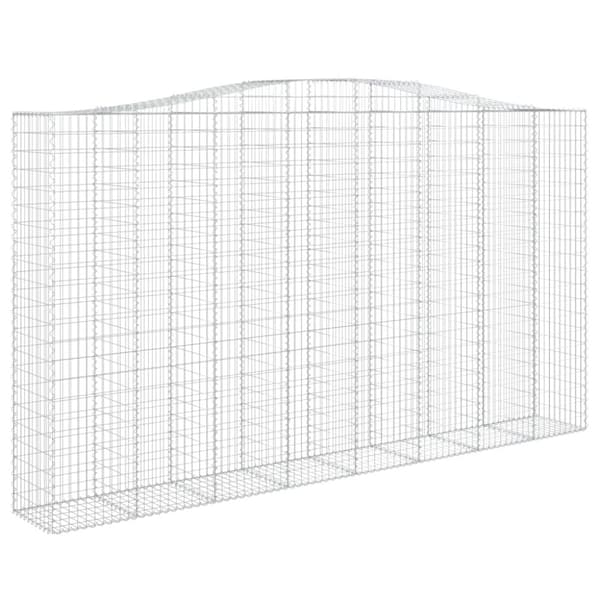 Kaarevat kivikorit 2 kpl 400x50x220/240 cm galvanoitu rauta