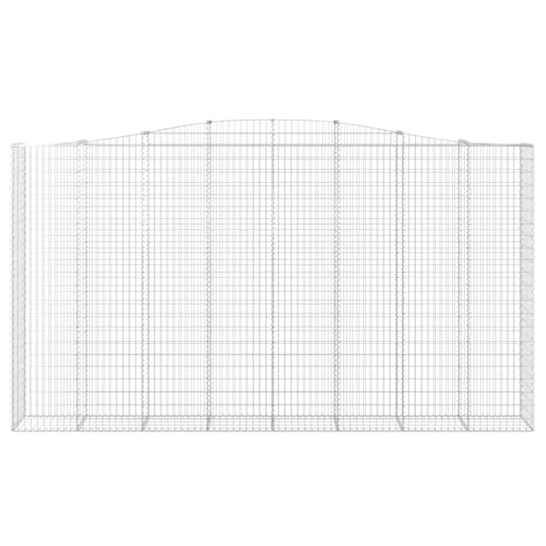 Kaarevat kivikorit 2 kpl 400x50x220/240 cm galvanoitu rauta