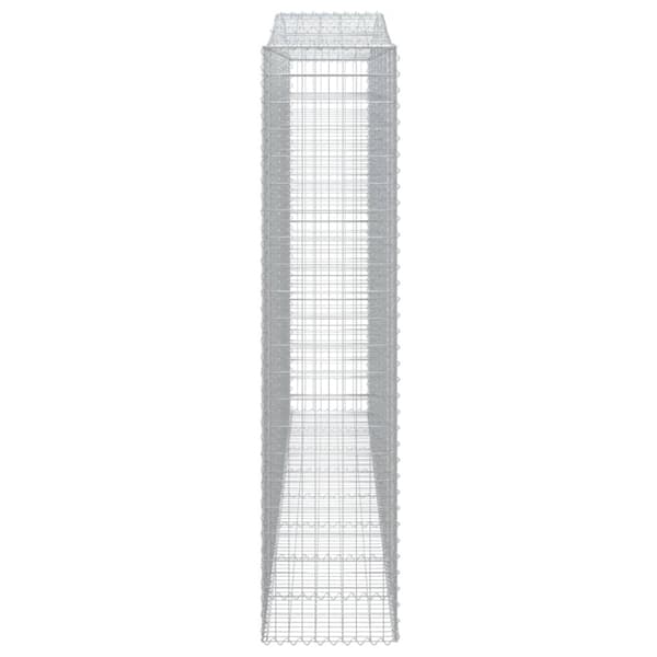 Kaarevat kivikorit 2 kpl 400x50x220/240 cm galvanoitu rauta