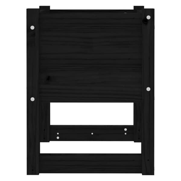 plantekasser 2 stk. 40x40x52,5 cm massivt fyrretræ sort