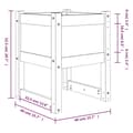 Miniatyrbillede 8 af 8: plantekasser 2 stk. 40x40x52,5 cm massivt fyrretræ sort