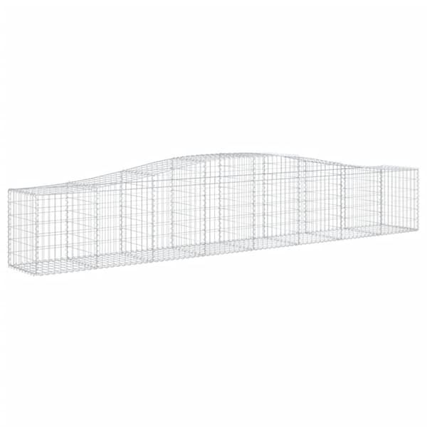 Kaarevat kivikorit 4 kpl 400x50x60/80 cm galvanoitu rauta