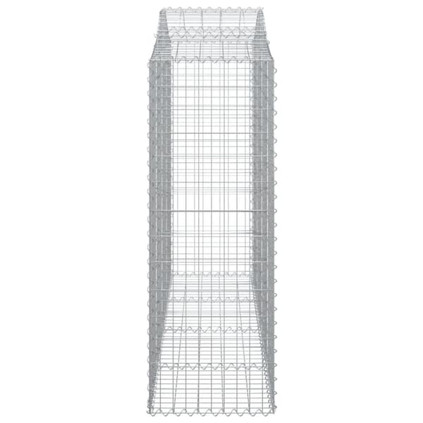 buede gabionkurve 3 stk. 200x50x140/160 cm galvaniseret jern