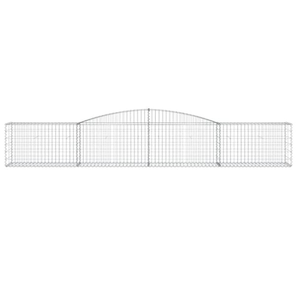 Gabioner bågformade 10 st 400x50x60/80 cm galvaniserat järn