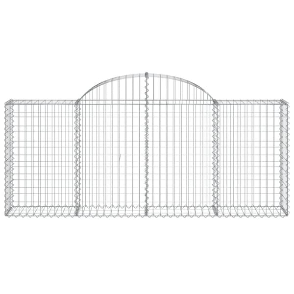 Kaarevat kivikorit 8 kpl 200x30x80/100 cm galvanoitu rauta