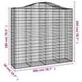 Pikkukuva 6 / 6: Kaarevat kivikorit 5 kpl 200x50x180/200 cm galvanoitu rauta